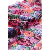 Azura Exchange Floral Print Puff Sleeve Blouse - L thumbnail