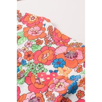 Azura Exchange Split Neck Floral Top - XL thumbnail