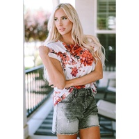 Azura Exchange Short Sleeve Round Neck Blouse - S thumbnail