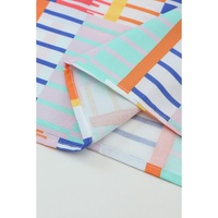 Azura Exchange Striped High Neck Flutter Top - M thumbnail