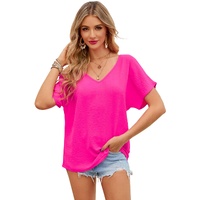 Azura Exchange V Neck Short Sleeve Blouse - S thumbnail