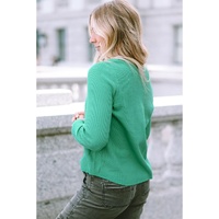 Azura Exchange Waffle Knit Henley Top - L thumbnail