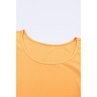 Azura Exchange Puff Sleeve Ribbed Knit Top - XL thumbnail
