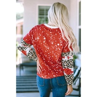 Azura Exchange Leopard Tie-Dye Long Sleeve Top - S thumbnail