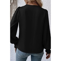 Azura Exchange Elegant Surplice Neck Draped Blouse - S thumbnail