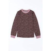 Azura Exchange Spotted Print Round Neck Long Sleeve Top - M thumbnail
