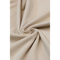 Azura Exchange Striped Mesh Long Sleeve Ribbed Top - XL thumbnail