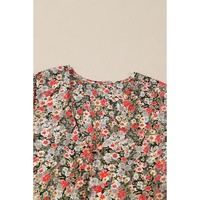 Azura Exchange Floral Ruffled Babydoll Blouse - S thumbnail