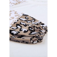 Azura Exchange Leopard Print Bubble Sleeve Top - S thumbnail