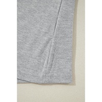 Gray Crew Neck Pleated Tank Top - M thumbnail