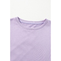 Phalaenopsis Mineral Wash Colorblock Arm Patchwork Oversize Top - L thumbnail
