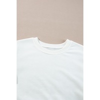 White French Terry Color Block Long Sleeve Top - L thumbnail