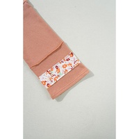 Grapefruit Orange Flower Patch Graphic Exposed Seam Wide Sleeve Top - 2XL thumbnail