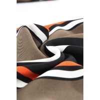 Black Brown Striped Modern Women Shirt - S thumbnail