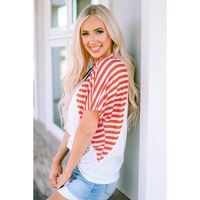 Azura Exchange Stars and Stripes V Neck Tee - S thumbnail