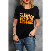 Azura Exchange Thankful Grateful Blessed Graphic Tee - S thumbnail