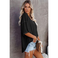 Azura Exchange Waffle Knit Loose Top - M thumbnail
