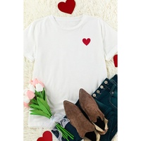 Azura Exchange Embroidered Heart Pattern T-Shirt - 2XL thumbnail