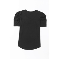 Azura Exchange V-Neck Puff Sleeve T-Shirt - L thumbnail