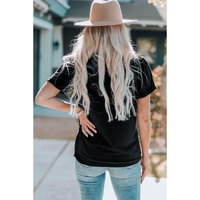 Azura Exchange Leopard Guitar Rose Print T-Shirt - S thumbnail