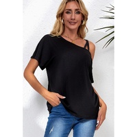 Azura Exchange Criss Cross One Shoulder T Shirt - S thumbnail