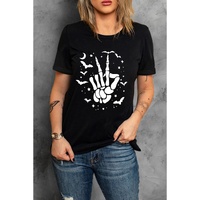 Azura Exchange Halloween Bat & Skeleton Hand Graphic Tee - L thumbnail