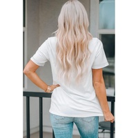 White Hello Fall Leopard Pumpkin Graphic T Shirt - XL thumbnail