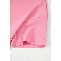 Peach Blossom Subtle Ribbed Short Sleeve Babydoll Top - L thumbnail
