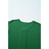Rose Red Contrast Trim Color Block Front Zipped T Shirt - L thumbnail