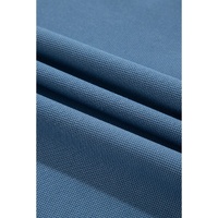 Dusk Blue Colorblock Stitching Patchwork Buttoned Long Sleeve Top - L thumbnail
