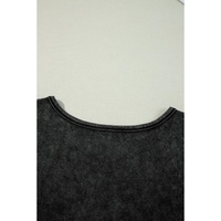 Black Varsity Stripe Half Sleeve Vintage Tee - L thumbnail