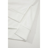 Clearly Aqua Colorblock Raglan Short Sleeve Half Buttons High Low T Shirt - L thumbnail