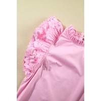 Bonbon Ricrac Ruffled Sleeve Frilled Collar Blouse - L thumbnail