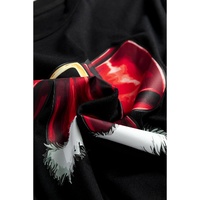 Black Christmas Big Bowknot Graphic Crewneck T Shirt - 2XL thumbnail