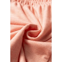 Fushia Smocked Front V Neck Pleated Babydoll Short Sleeve Top - L thumbnail