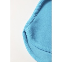 Light Blue Bubble Sleeve Solid Color Elegant T-Shirt - S thumbnail