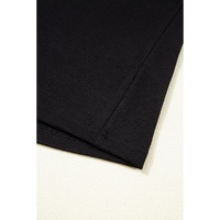 Black Flora Lace Patchwork Crew Neck T Shirt - S thumbnail