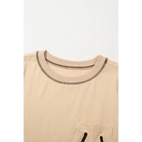 Apricot RODEO Horseshoe Embroidered Patch Pocket T Shirt - L thumbnail