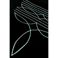 Black Western Fashion Geometric Embroidered T Shirt - L thumbnail