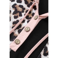 Azura Exchange Leopard Patchwork Hooded Sweatshirt - S thumbnail