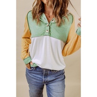 Azura Exchange Button Accent Colorblock Hoodie - S thumbnail