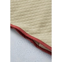 Azura Exchange Contrast Binding Snap Button Geometric Pullover Sweatshirt - M thumbnail