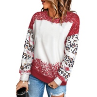 Azura Exchange Leopard Print Sweatshirt with Tie Dye Design - M thumbnail