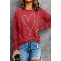 Azura Exchange Heart Shaped Long Sleeve Sweatshirt - S thumbnail