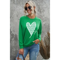 Azura Exchange Lucky Clover Heart Graphic Sweatshirt - S thumbnail