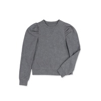 Azura Exchange Vintage Washed Puff Sleeve Sweatshirt - L thumbnail