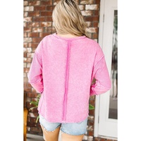 Azura Exchange High Low Raw Edge Sweatshirt - S thumbnail