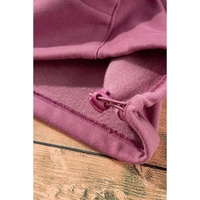 Valerian Fleece Lined Half Zipper Kangaroo Pockets Loose Hoodie - 2XL thumbnail