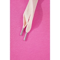 Sachet Pink Solid Drop Shoulder Drawstring Cropped Hoodie - L thumbnail