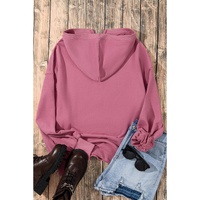 Valerian Solid Kangaroo Pocket Half Zipper Oversized Hoodie - 2XL thumbnail